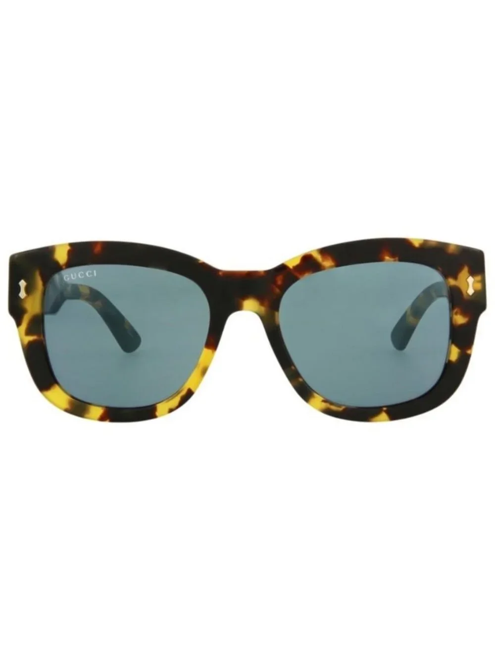 New Gucci Mens Square/Rectangle Havana Havana Grey Fashion Designer Sunglasses